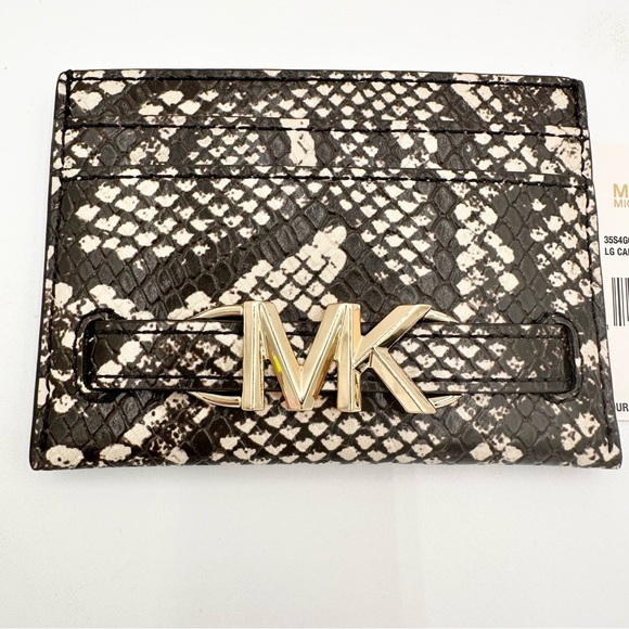 Michael Kors Snakeskin Card Holder - Picture 1 of 4